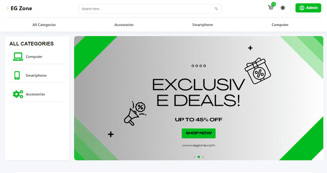 EGZone – Electronics Shopping Platform